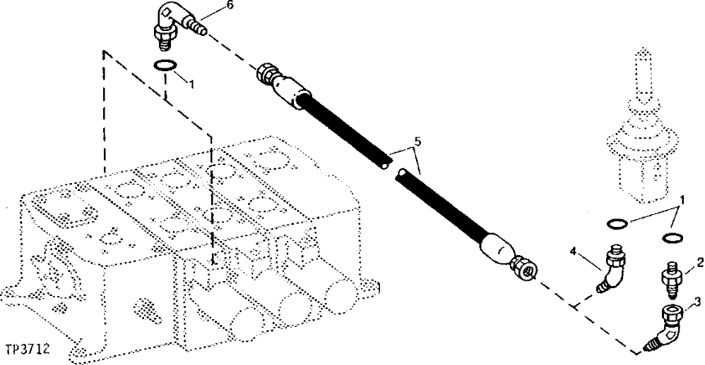 Схема запчастей John Deere 90 - 23 - PILOT CONTROL BOOM CIRCUIT 3360 - EXCAVATOR 33