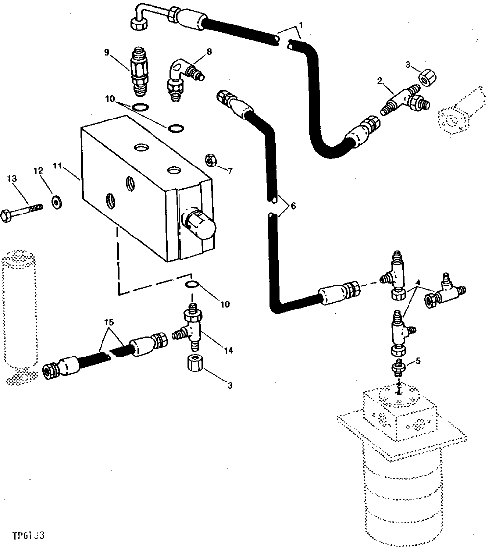 Схема запчастей John Deere 90 - 24 - PILOT CONTROL PRESSURE REDUCING CIRCUIT 3360 - EXCAVATOR 33