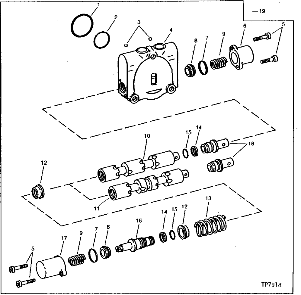 Схема запчастей John Deere 90 - 32 - TRACK VALVE SECTIONS 3360 - EXCAVATOR 33