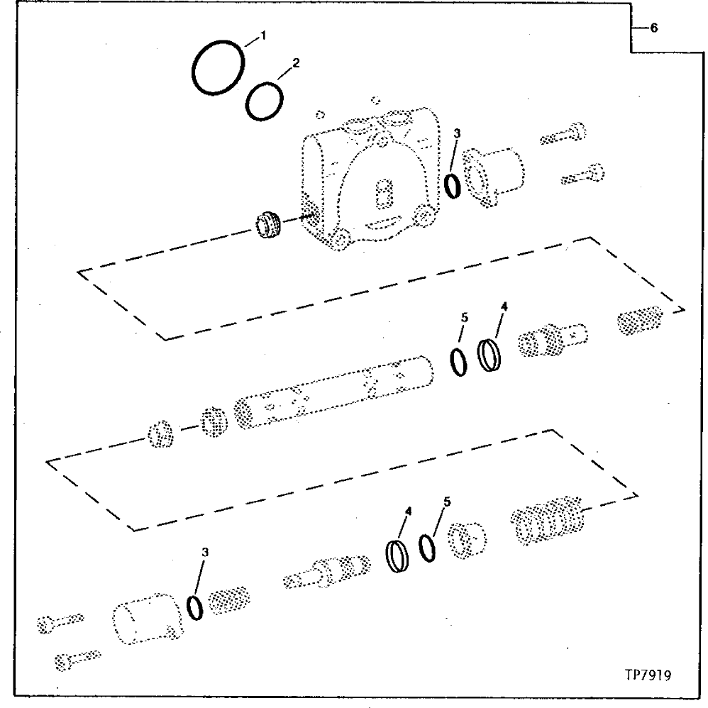 Схема запчастей John Deere 90 - 34 - SWING AND TRACK VALVE SEAL REPAIR KIT 3360 - EXCAVATOR 33