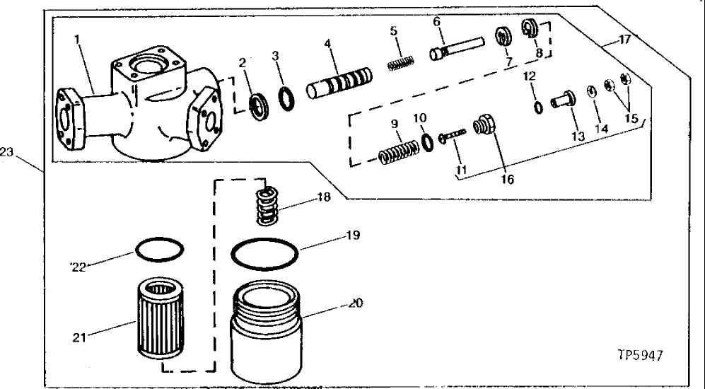 Схема запчастей John Deere 90 - 48 - HIGH PRESSURE FILTER 3360 - EXCAVATOR 33