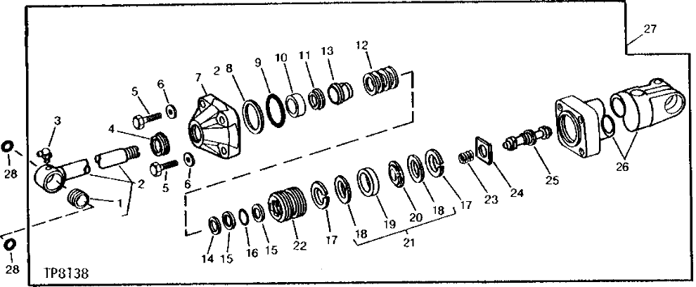 Схема запчастей John Deere 90 - 61 - BOOM CYLINDER 3360 - EXCAVATOR 33