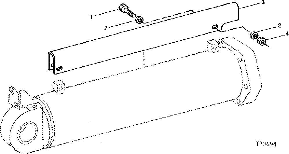 Схема запчастей John Deere 90 - 64 - BUCKET CYLINDER SHIELD 3360 - EXCAVATOR 33