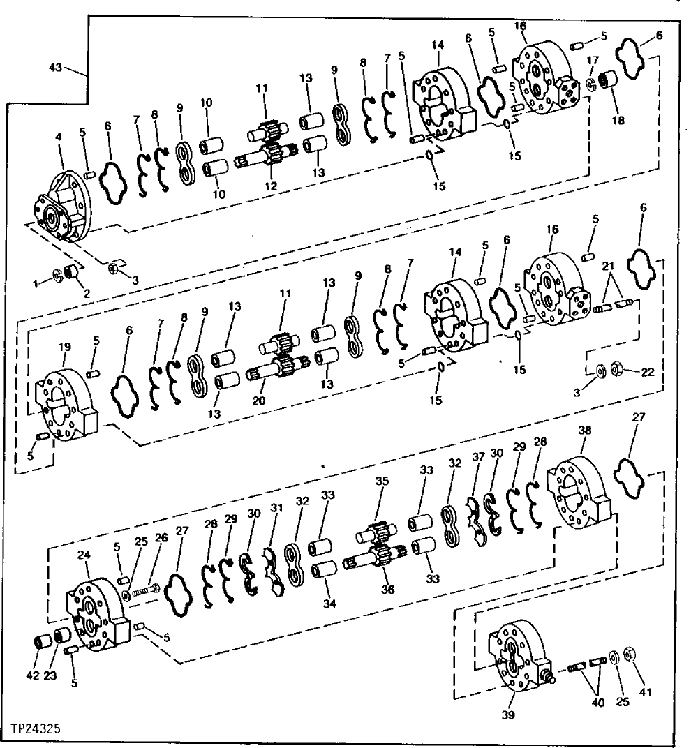 Схема запчастей John Deere 90 - 10D - HYDRAULIC PUMP 3360 - EXCAVATOR 33