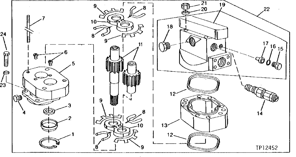 Схема запчастей John Deere 90 - 3A - SWING MOTORS 4360 - SWING, ROTATION OR PIVOTING SYSTEM 43