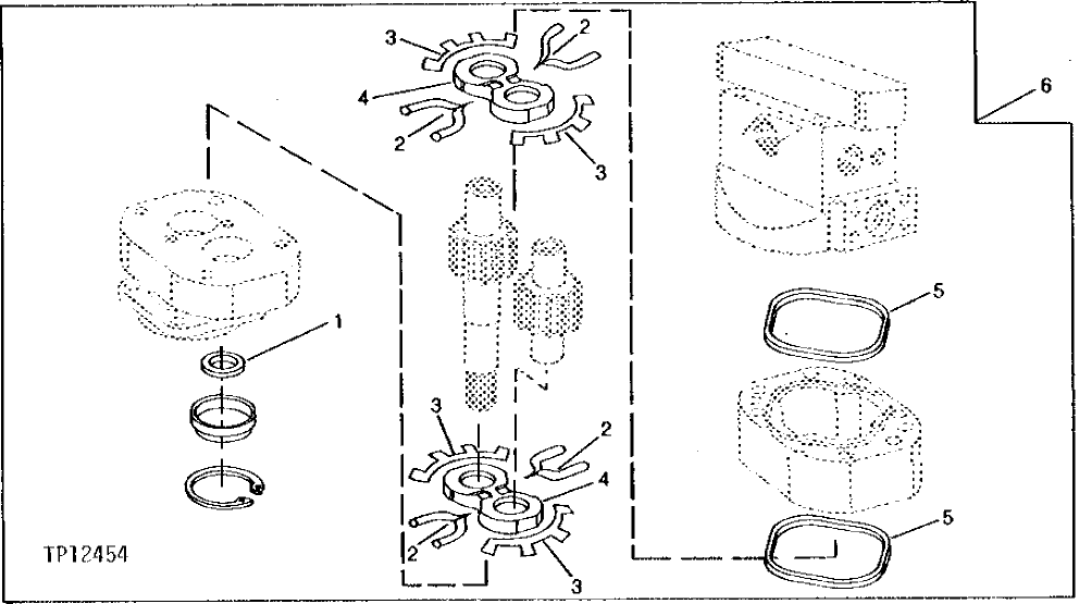 Схема запчастей John Deere 90 - 6B - SWING MOTOR GEAR SECTION REPAIR KIT 4360 - SWING, ROTATION OR PIVOTING SYSTEM 43