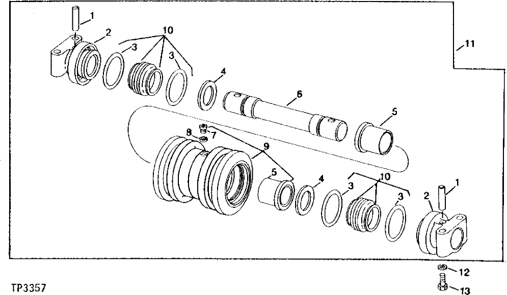 Схема запчастей John Deere 90A - 7 - ROLLERS 130 - TRACKS 1