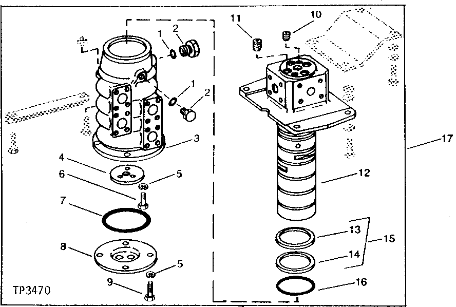 Схема запчастей John Deere 90A - 23 - ROTARY MANIFOLD 260 - UNDERCARRIAGE 2