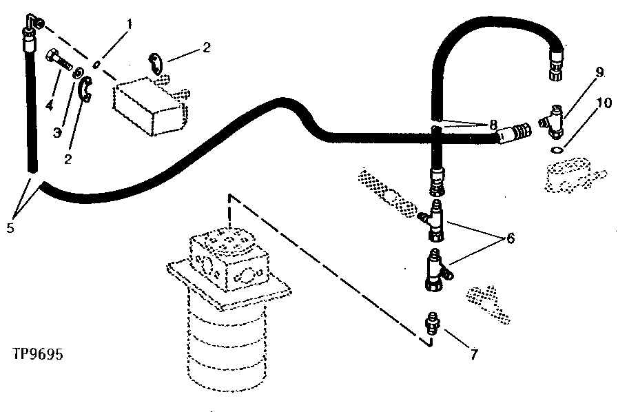 Схема запчастей John Deere 90A - 26 - ROTARY MANIFOLD TO RESERVOIR SUCTION LINE SHUTOFF VALVE 260 - UNDERCARRIAGE 2