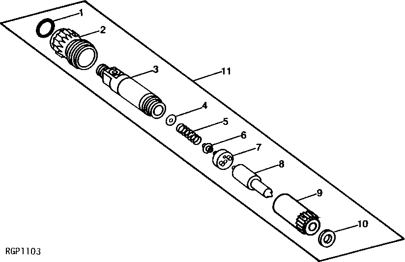 Схема запчастей John Deere 90A - 1 - FUEL INJECTION NOZZLE 413 - ENGINE 4