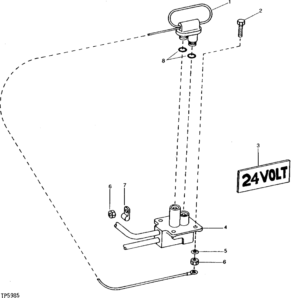 Схема запчастей John Deere 90A - 4 - EMERGENCY STARTING RECEPTACLE 1671 - ELECTRICAL SYSTEM 16