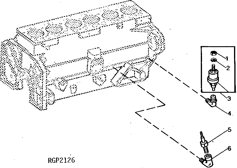 Схема запчастей John Deere 90A - 7 - ENGINE OIL PRESSURE SENDER AND SWITCH 1676 - ELECTRICAL SYSTEM 16