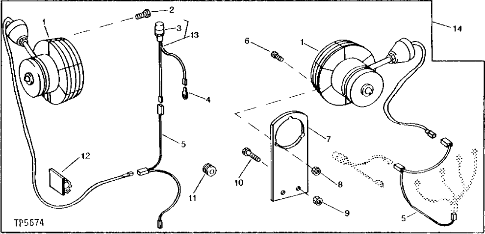 Схема запчастей John Deere 90A - 12 - CAB CIRCULATING FAN INSTALLATION 1810 - OPERATORS STATION 18