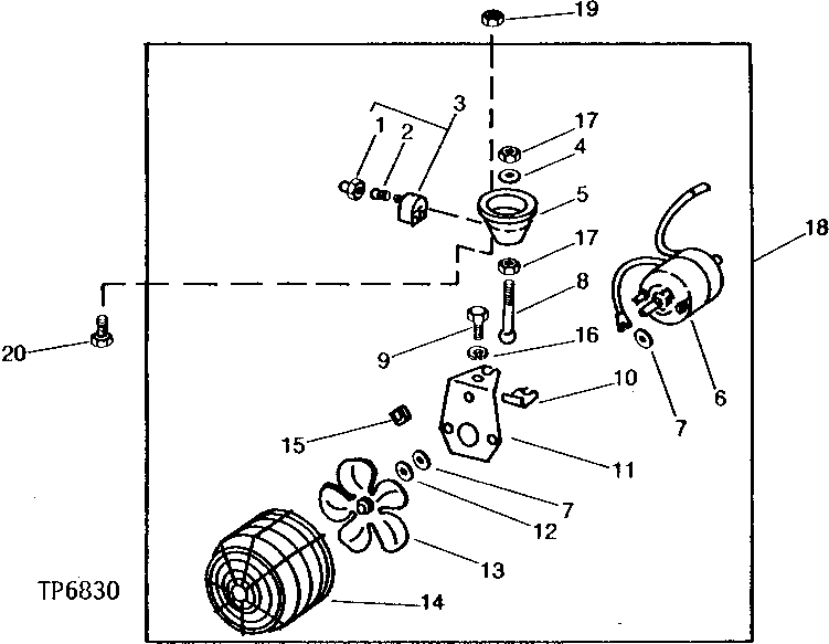 Схема запчастей John Deere 90A - 14 - CAB CIRCULATING FAN 1810 - OPERATORS STATION 18