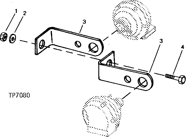 Схема запчастей John Deere 90A - 2 - HORN ATTACHING BRACKETS 2004 - SAFETY, CONVENIENCE AND MISCELLANEOUS 20