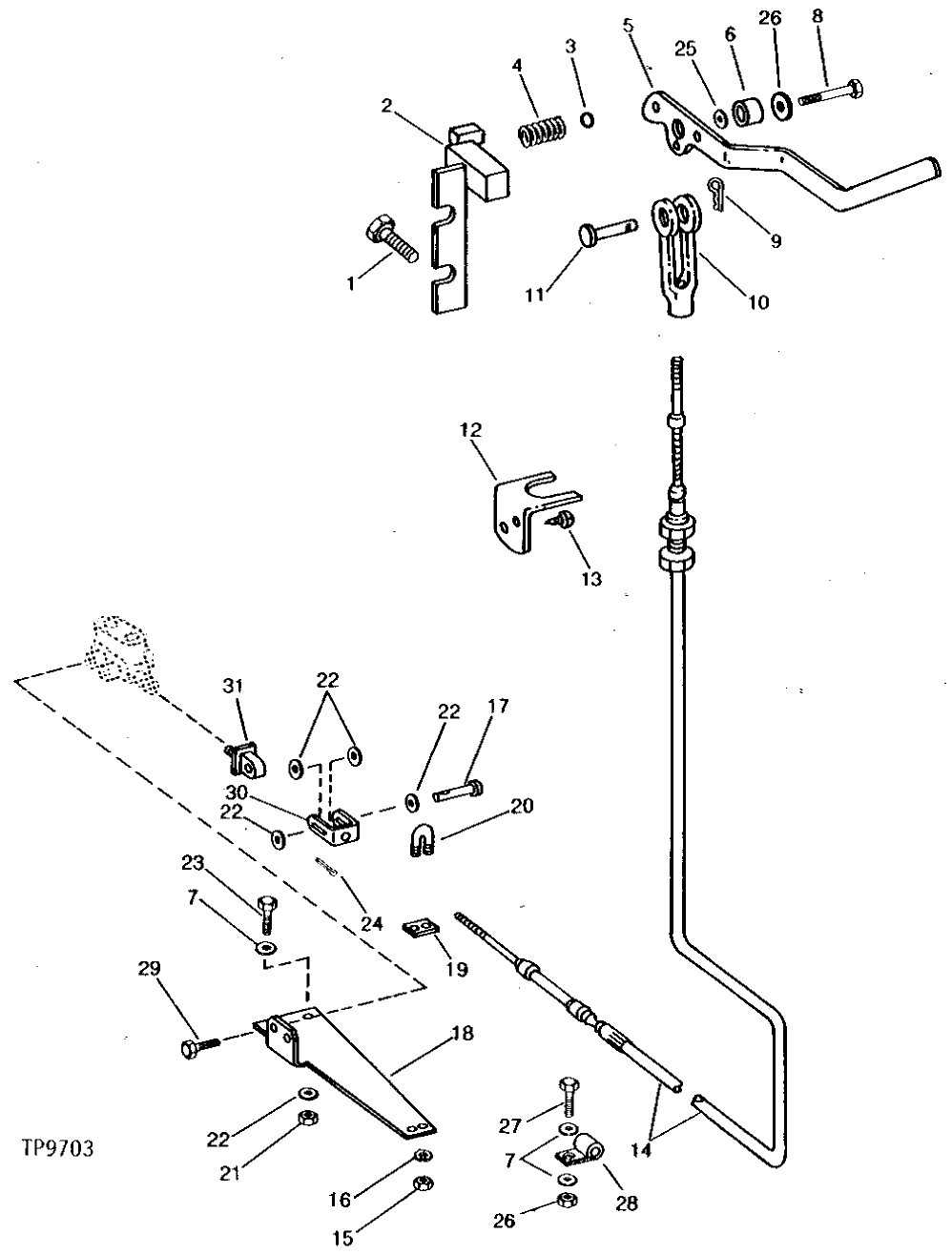 Схема запчастей John Deere 90A - 8 - PILOT CONTROL MANUAL SHUT-OFF 3360 - EXCAVATOR 33