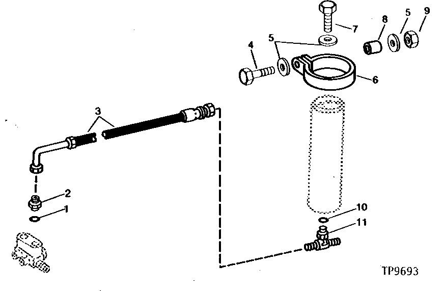 Схема запчастей John Deere 90A - 18 - PILOT CONTROL ACCUMULATOR TO PRESSURE REDUCING VALVE CIRCUIT 3360 - EXCAVATOR 33