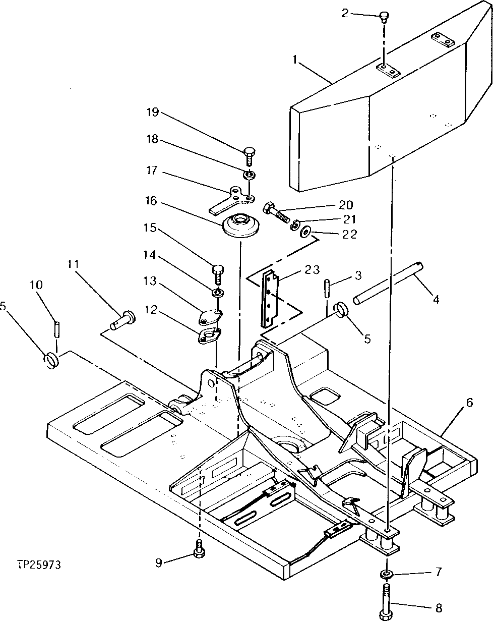 Схема запчастей John Deere 90 - 2 - MAIN FRAME AND COUNTERWEIGHT 1740 - FRAME, CHASSIS OR SUPPORTING STRUCTURE 17