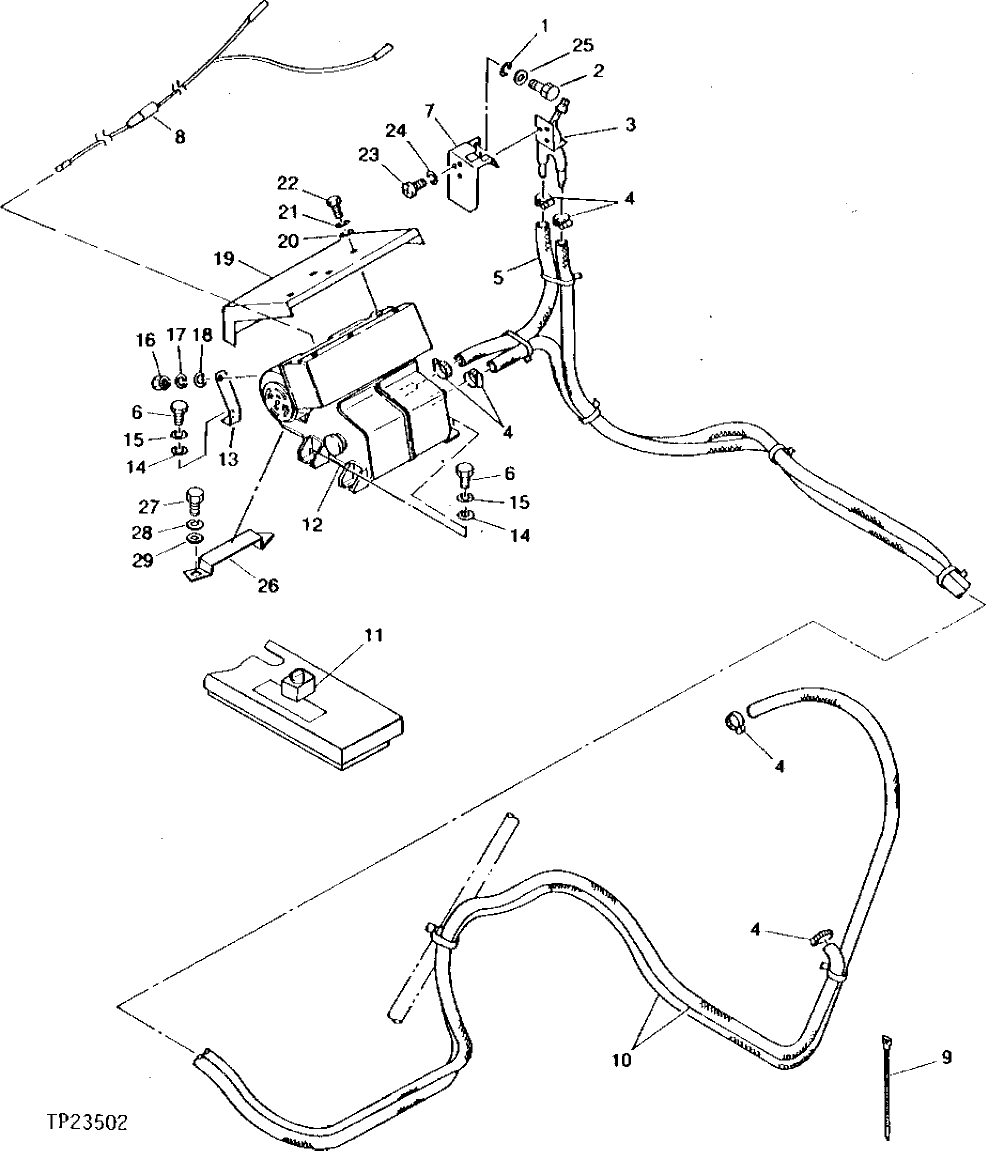 Схема запчастей John Deere 90 - 4 - CAB HEATER 1830 - OPERATORS STATION 18