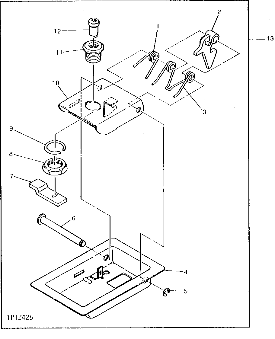 Схема запчастей John Deere 90 - 8 - DOOR LOCK 1910 - SHEET METAL AND STYLING 19