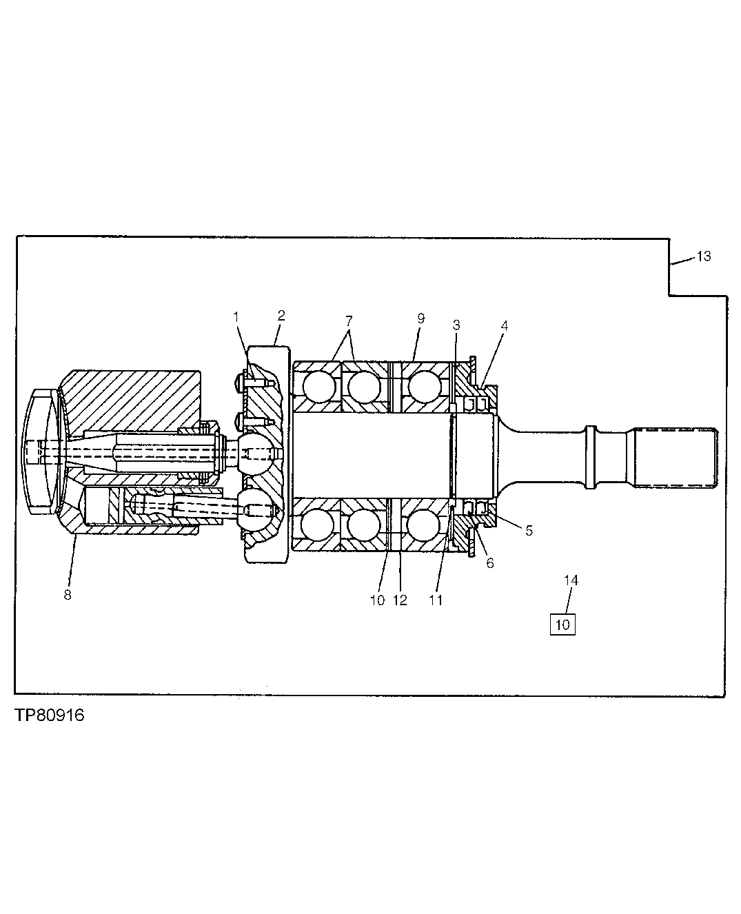 Схема запчастей John Deere 90 - 12 - MAIN HYDRAULIC PUMP ROTATING GROUP 2160 - MAIN HYDRAULIC SYSTEM 21