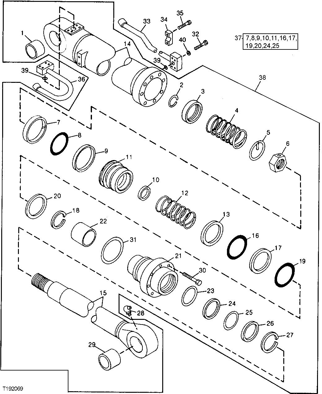 Схема запчастей John Deere 90 - 14 - ARM CYLINDER 3360 - EXCAVATOR 33