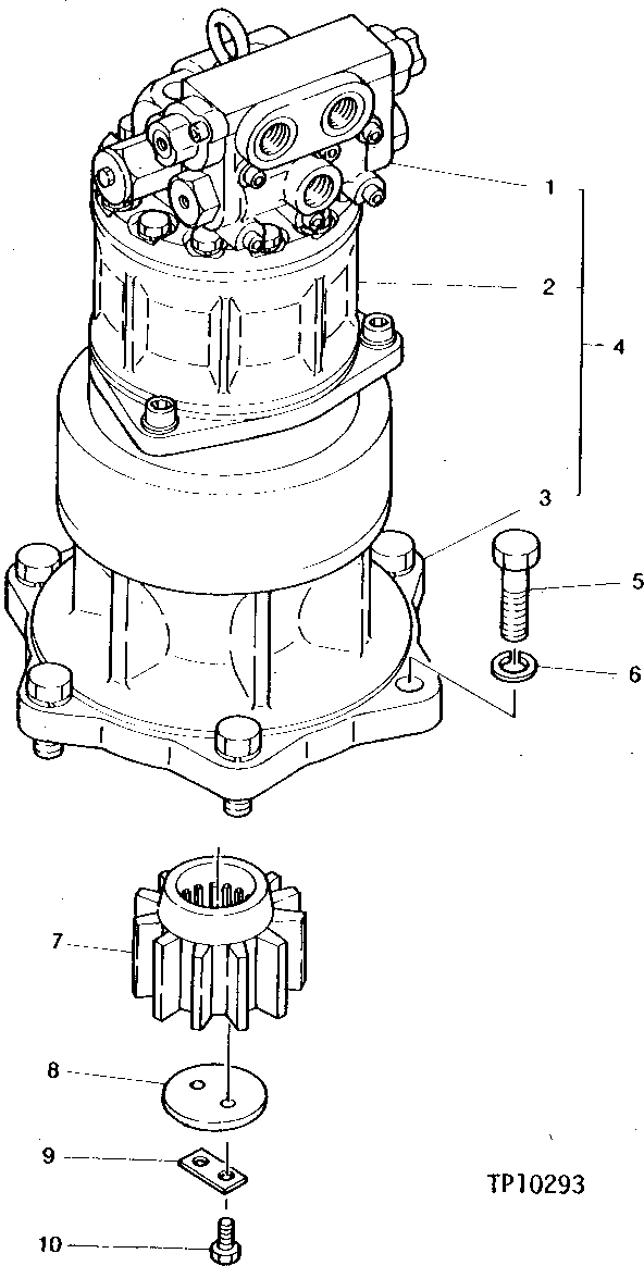 Схема запчастей John Deere 90 - 2 - SWING DRIVE 4360 - SWING, ROTATION OR PIVOTING SYSTEM 43