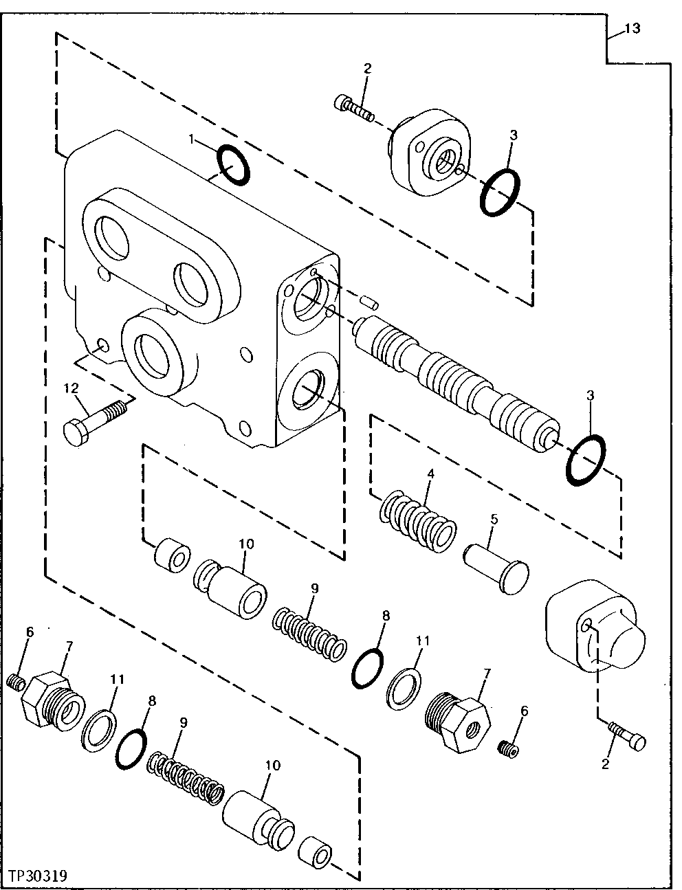 Схема запчастей John Deere 90 - 4 - SWING LOCK VALVE 4360 - SWING, ROTATION OR PIVOTING SYSTEM 43