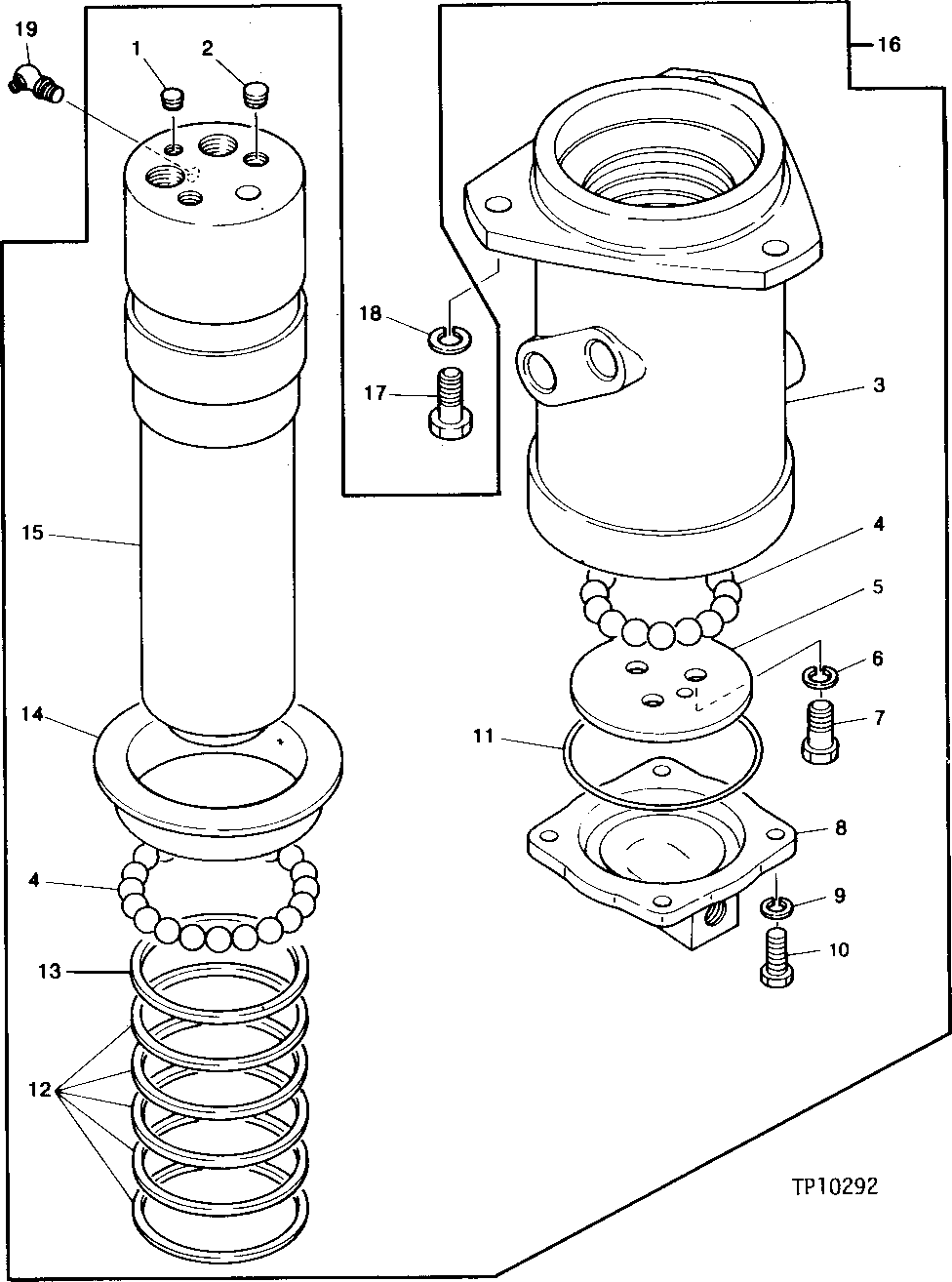 Схема запчастей John Deere 90 - 4 - ROTARY MANIFOLD 260 - AXLES AND SUSPENSION SYSTEMS 2