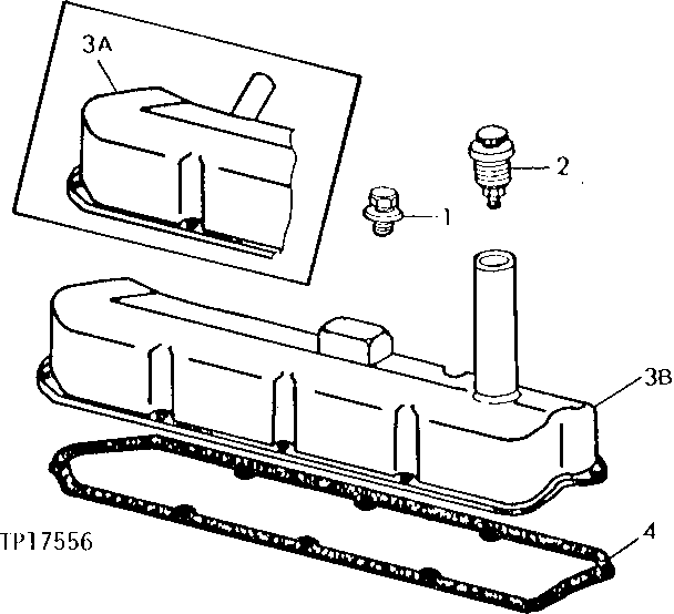 Схема запчастей John Deere 90 - 4 - ROCKER ARM COVER 402 - ENGINE 4