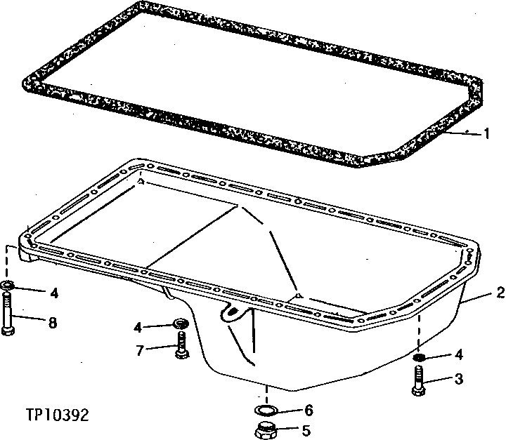 Схема запчастей John Deere 90 - 1 - ENGINE OIL PAN 407 - ENGINE 4