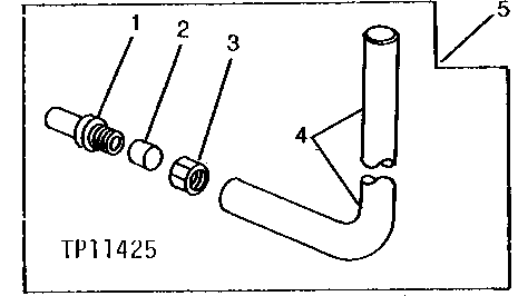 Схема запчастей John Deere 90 - 6 - ENGINE OIL PUMP OUTLET TUBE KIT 407 - ENGINE 4