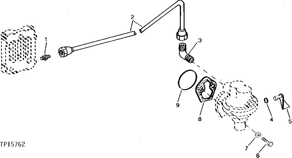 Схема запчастей John Deere 90 - 3 - FUEL TRANSFER PUMP 421 - ENGINE 4