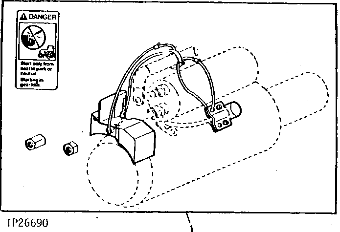 Схема запчастей John Deere 90 - 7 - STARTER SOLENOID COVER KIT 422 - ENGINE 4