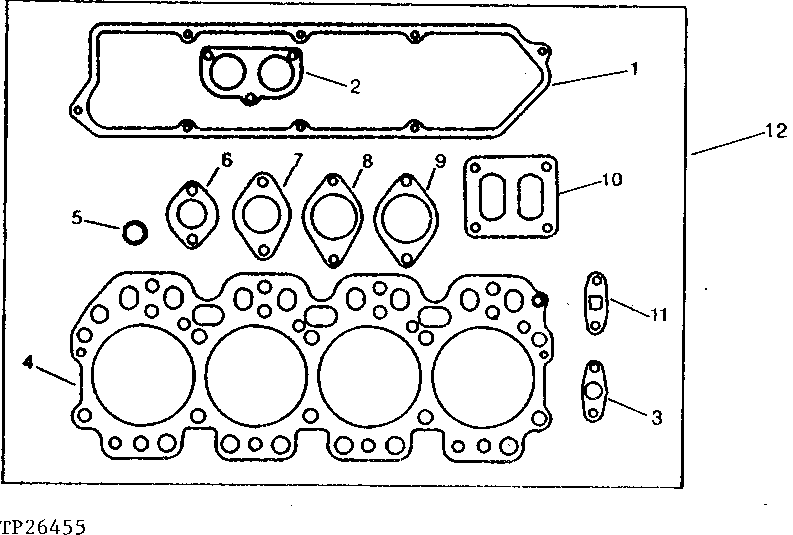 Схема запчастей John Deere 90 - 1 - ENGINE TUNE-UP GASKET SET 452 - ENGINE 4