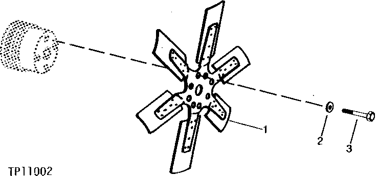 Схема запчастей John Deere 90 - 1 - FAN BLADE 510 - ENGINE AUXILIARY SYSTEMS 5