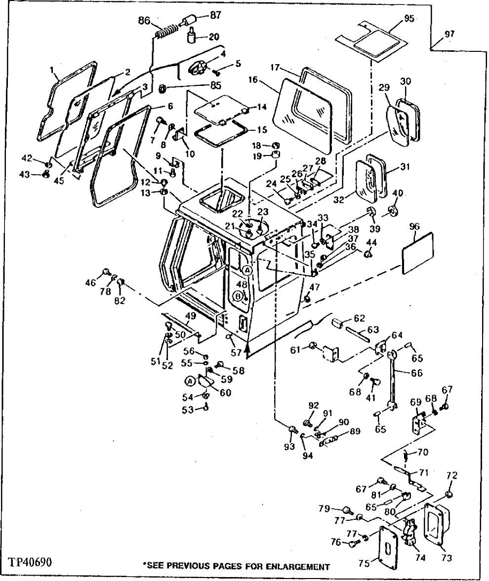 Схема запчастей John Deere 90 - 20 - CAB PARTS 1810 - OPERATORS STATION 18