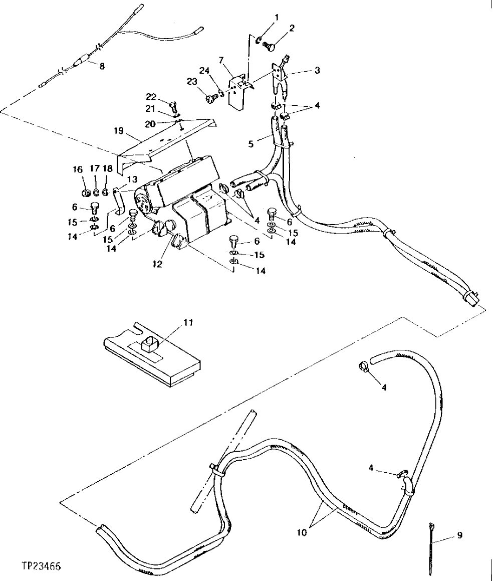 Схема запчастей John Deere 90 - 2 - CAB HEATER 1830 - OPERATORS STATION 18