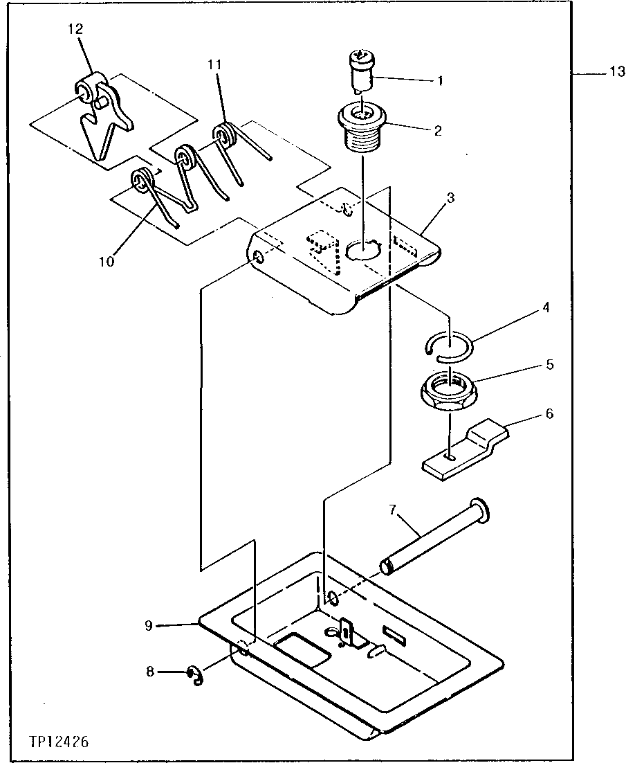 Схема запчастей John Deere 90 - 12 - DOOR LOCK 1910 - SHEET METAL AND STYLING 19