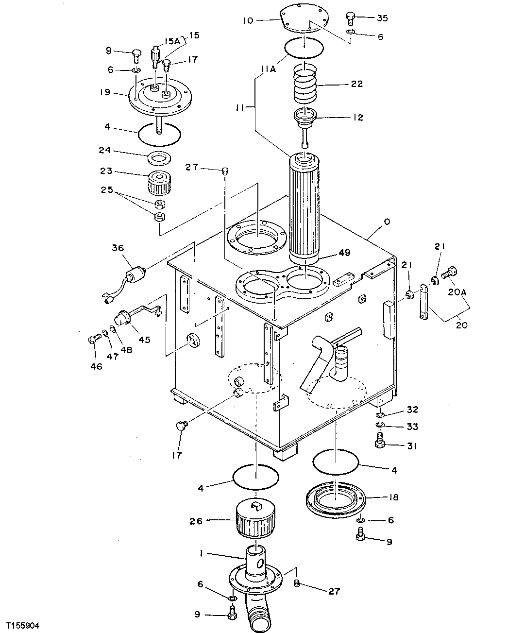 Схема запчастей John Deere 90 - 2 - HYDRAULIC RESERVOIR 2160 - MAIN HYDRAULIC SYSTEM 21