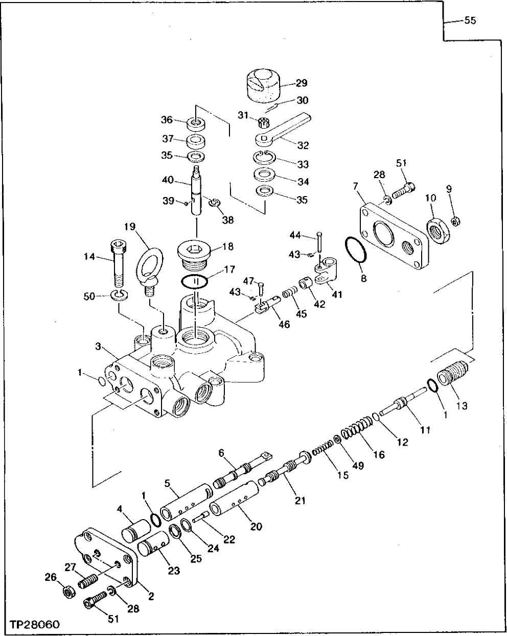 Схема запчастей John Deere 90 - 22 - REGULATOR VALVE 2160 - MAIN HYDRAULIC SYSTEM 21