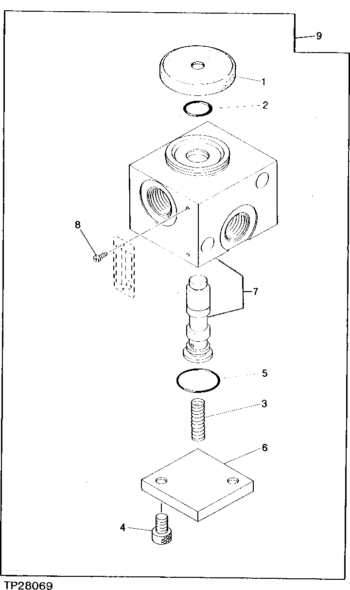 Схема запчастей John Deere 90 - 42 - FLOW COMBINER VALVE SWITCH 2160 - MAIN HYDRAULIC SYSTEM 21