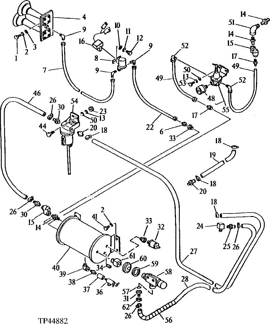 Схема запчастей John Deere 90 - 6 - AIR PIPING 2263 - PNEUMATIC SYSTEMS 22