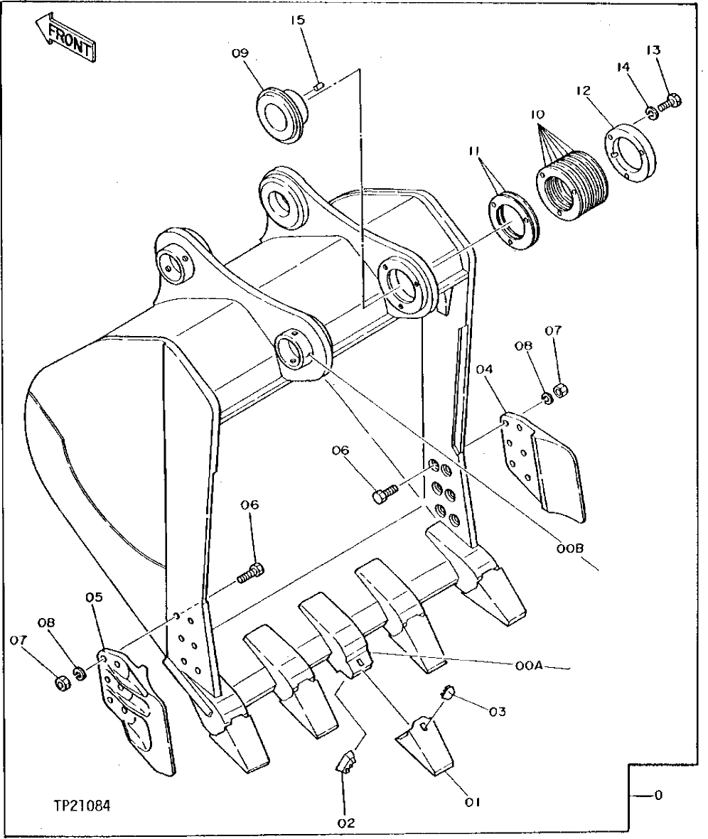 Схема запчастей John Deere 90 - 14 - BUCKET 3302 - EXCAVATOR 33