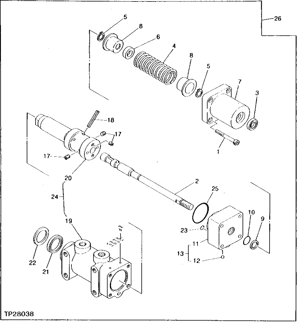 Схема запчастей John Deere 90 - 18 - CONTROL LEVER ASSIST VALVE 3315 - EXCAVATOR 33