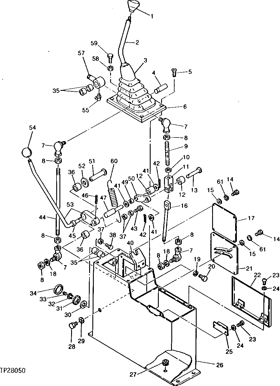 Схема запчастей John Deere 90 - 26 - LEVER STAND 3315 - EXCAVATOR 33