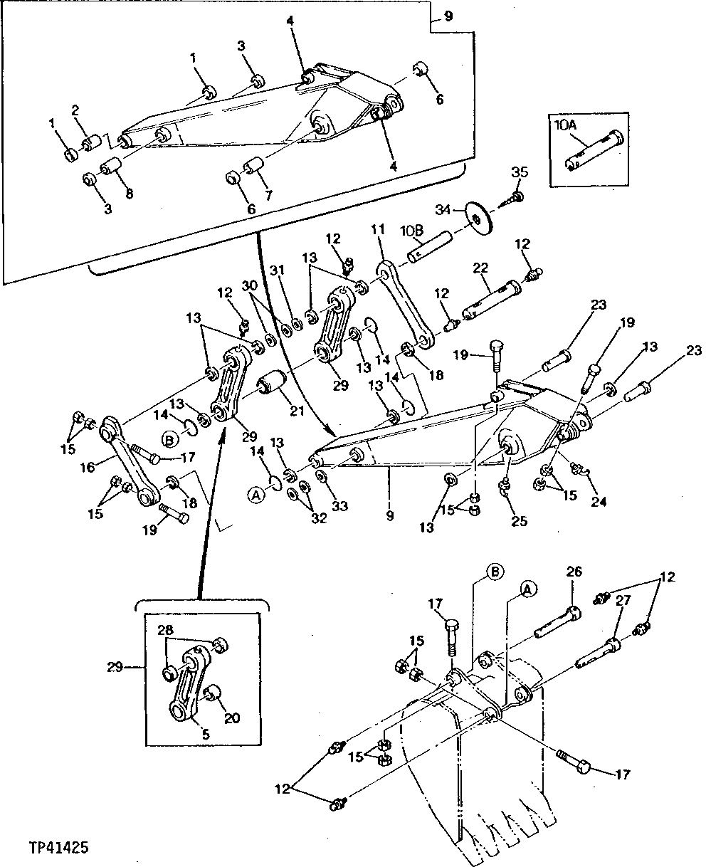 Схема запчастей John Deere 90 - 2 - DIPPERSTICK ARM 3340 - EXCAVATOR 33