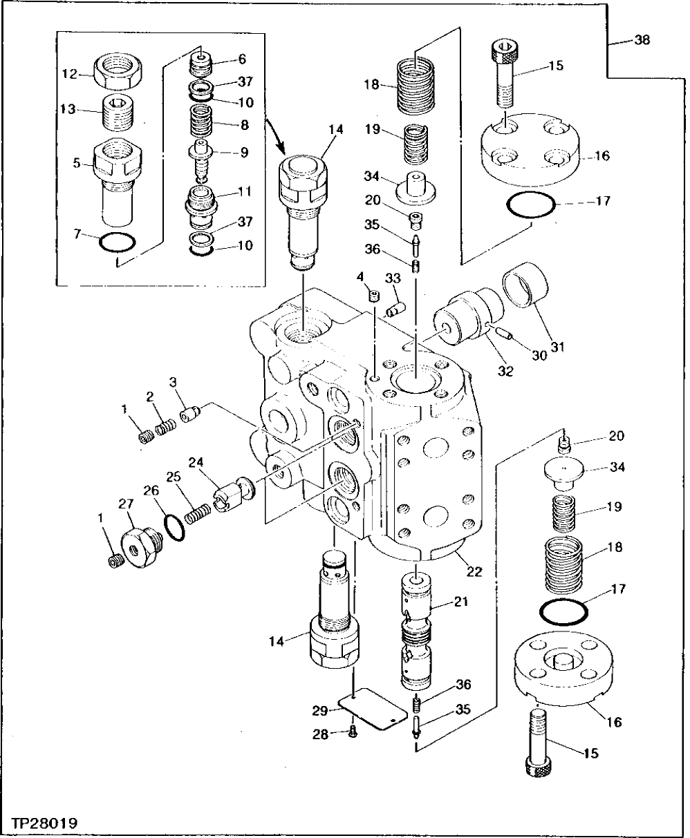 Схема запчастей John Deere 90 - 2 - BRAKE VALVE 260 - AXLES AND SUSPENSION SYSTEMS 2