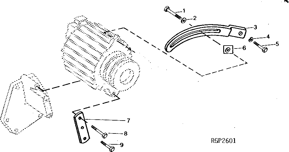 Схема запчастей John Deere 90 - 2 - ALTERNATOR AND GENERATOR MOUNTING 423 - ENGINE 4