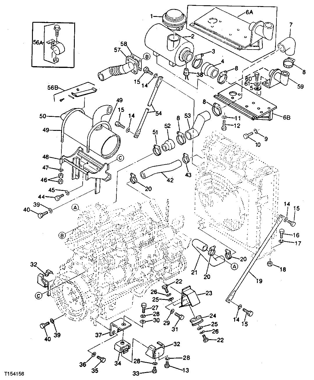 Схема запчастей John Deere 90 - 4 - ENGINE AUXILIARY SYSTEMS 510 - ENGINE AUXILIARY SYSTEMS 5